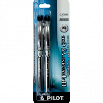 Pilot&reg; Hi-Tecpoint Grip Liquid Ink Roller Pens 0.5mm Black 2/pkg