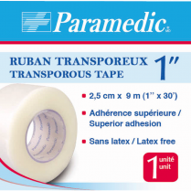 Paramedic&reg; Medical Tape Transporous 1"W x 30'L