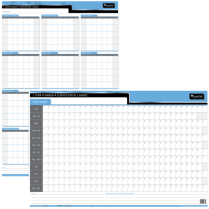 Day-Timer&reg; Double-Sided Flexible Planner Horizontal/Vertical 36"x24" Bilingual