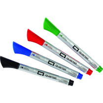 Quartet&reg; Glass Board Dry Erase Markers Fine Tip Assorted 4/pkg
