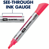 Quartet&reg; Glass Board Neon Markers Bullet Tip Assorted Colours 6/pkg *For Dark Glass Surfaces*