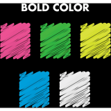 Quartet&reg; Glass Board Neon Markers Bullet Tip Assorted Colours 6/pkg *For Dark Glass Surfaces*