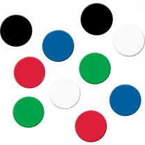 Quartet&reg; Round Magnets 1/2" Assorted Colours 20/pkg