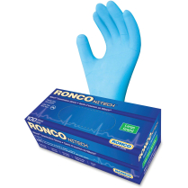 RONCO Nitech&reg; Examination Gloves Large Blue 100/box