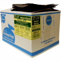 Ralston 2600 Series EcoLogo&trade; Industrial Garbage Bags Regular 22"x24" Black 500/ctn