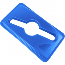 Rubbermaid&reg; Slim Jim&reg; Recycling Container Top with Hole Blue