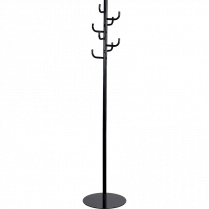 Safco&reg; Hook Head Coat Rack Black