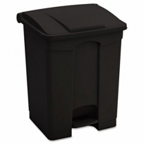 Safco Plastic Step-on Waste Receptacle 17L Black