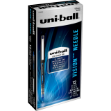 uni-ball&reg; Vision Needle&trade; Roller Pens 0.5mm Blue 12/box