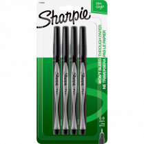 Sharpie&reg; Pen Fine Tip Black 4/pkg