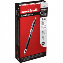 uni-ball&reg; Signo 207&trade; Retractable Gel Pens 0.7 mm Blue 12/box