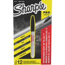 Sharpie&reg; Industrial Permanent Markers Fine Black 12/box