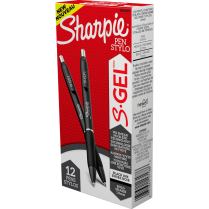 Sharpie&reg; S-Gel&reg; Retractable Pens 1.0 mm Black 12/box
