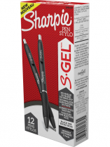 Sharpie&reg; S-Gel&reg; Retractable Pens 0.7 mm Black 12/box