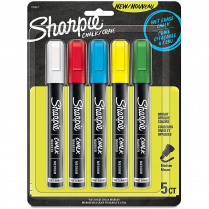 Sharpie&reg; Chalk Marker Assorted Colours 5/pkg