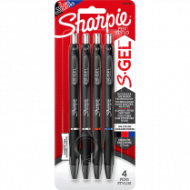 Sharpie&reg; S-Gel&reg; Retractable Pens 0.7 mm Assorted Colours 4/pkg