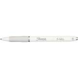 Sharpie&reg; S-Gel&reg; Fashion Retractable Pens 0.7 mm White Black 2/pkg