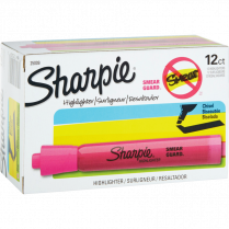 Sharpie&reg; Tank Highlighters Chisel Tip Fluorescnet Pink 12/box
