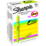 Sharpie&reg; Pocket Highlighter Chisel Tip Fluorescent Yellow 12/box