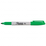 Sharpie&reg; Fine Permanent Markers Fine Tip Green 12/box