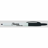 Sharpie&reg; Retractable Permanent Markers Fine Tip Black 12/box