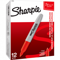 Sharpie&reg; Super Permanent Marker Conical Tip Red 12/box
