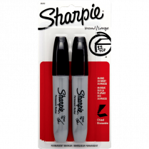 Sharpie&reg; Chisel Tip Permanent Markers Black 2/pkg