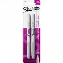 Sharpie&reg; Metallic Markers Fine Tip Silver 2/pkg