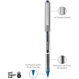 uni-ball&reg; Vision&trade; Roller Pens 0.7mm Blue with Grey Barrel 4/pkg