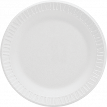 Concorde&reg; Non-Laminated Foam Plates 6" 125/pkg