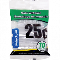 Selectum Plastic Coin Wrappers 25&cent; 10/pkg