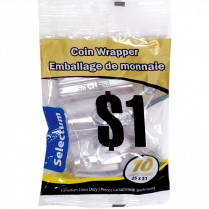Selectum Plastic Coin Wrappers $1 10/pkg