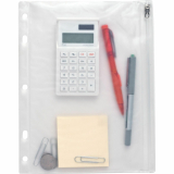 Business Source Punched Binder Pocket Clear