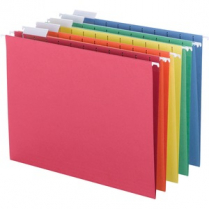 Business Source Hanging Folder Letter Assorted Colours 25/box