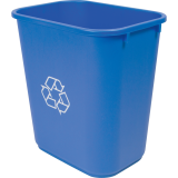 Storex&reg; Recycling Basket 26L 15"W x 10-1/2"D x 15" H Blue