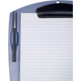 Storex&reg; Washable Clipboard w/Pen Holder Pearlized Blue