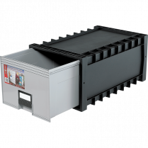 Storex&reg; Storage File Drawer System with Legal Insert Letter Black/Grey