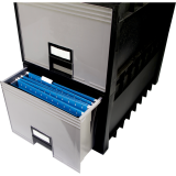 Storex&reg; Storage File Drawer System with Legal Insert Letter Black/Grey