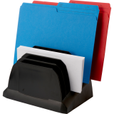 Storex&reg; Incline Sorter 6-Compartments Black