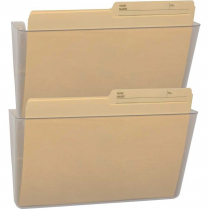 Storex&reg; Wall Files Letter Clear 2/pkg