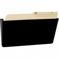Storex&reg; Snap and Stack Unbreakable Wall Pocket Letter Black