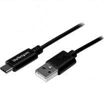 StarTech USB C to USB A 2.0 Cable 6' Male to Male Black