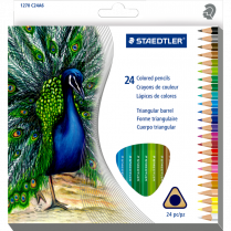 Staedtler&reg; Triangular Coloured Pencils Assorted Colors 24/pkg