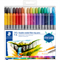 Staedtler&reg; Duo-Colour Markers Assorted Colours 72/pkg