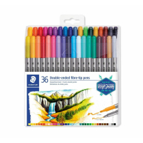 Staedtler&reg; Double-Ended Fibre-Tip Pen Markers 36/pkg