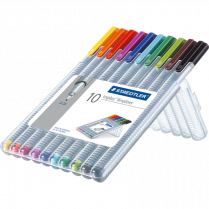 Staedtler&reg; triplus&reg; Fineliner Marker Pens Assorted 10/Set