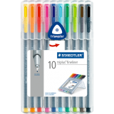 Staedtler&reg; triplus&reg; Fineliner Marker Pens Assorted 10/Set