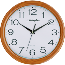 Swingline&reg; Fashion Wall Clock 12" Woodgrain