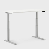 Haworth Upside Sit-to-Stand Desk 23"x46" Silver Legs & White Top