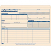 Tops Employee Record Jackets Letter 15/Pkg